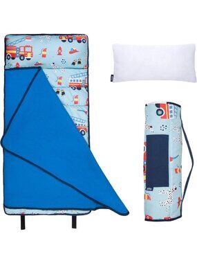 Cozy Toddler Nap Mat with Pillow - Soft Microfiber for Boys & Girls, Travel